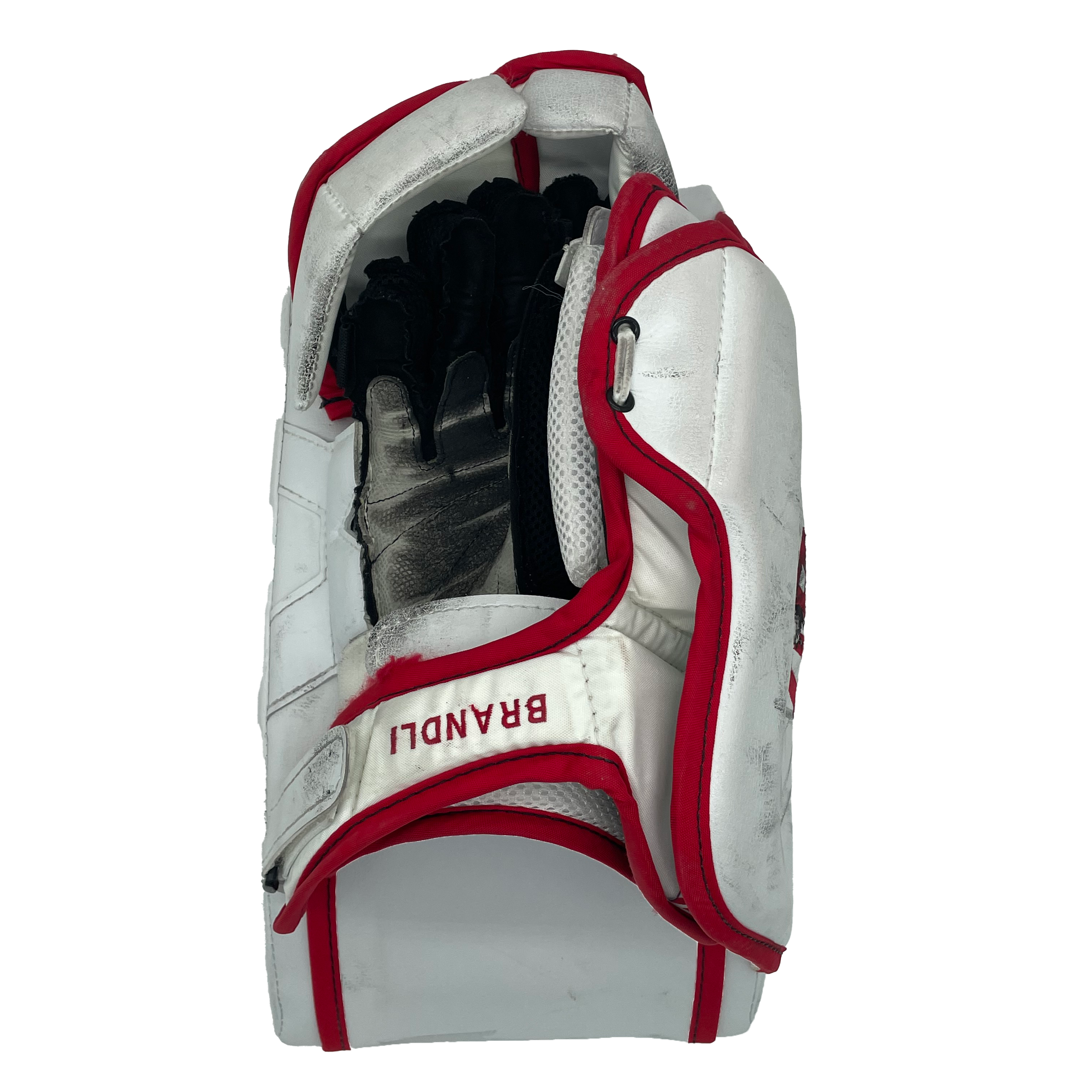 Vaughn Velocity V9 - Bloqueur de gardien de but Pro Stock d'occasion (blanc/rouge)
